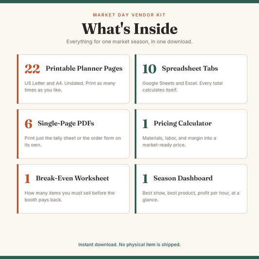 Market Day Vendor Kit — whats included