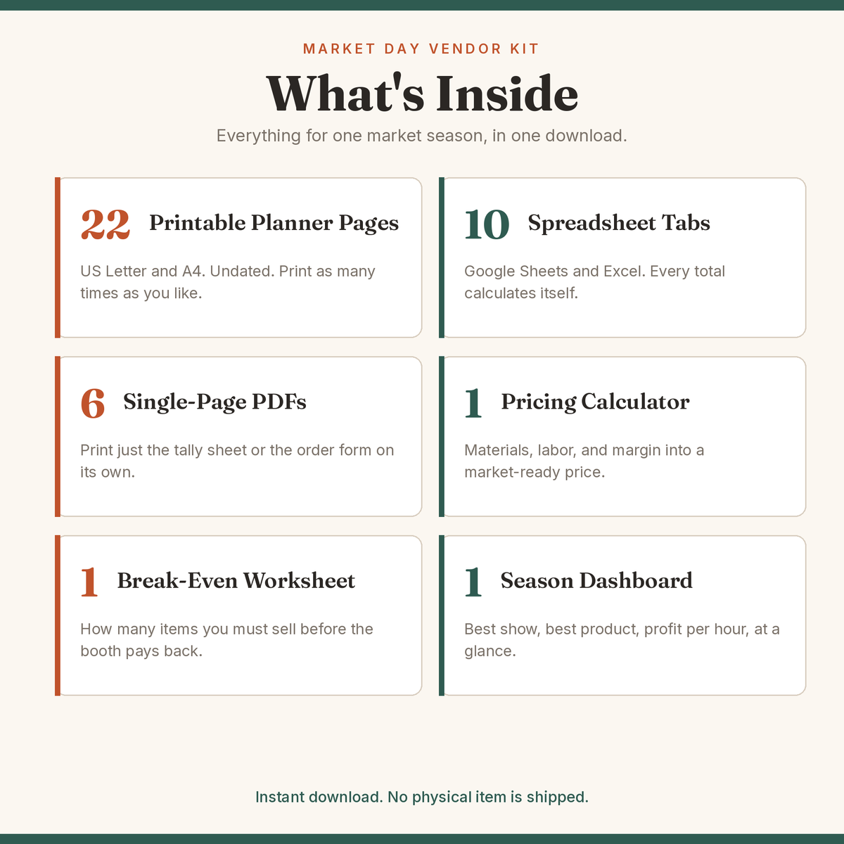 Market Day Vendor Kit — whats included