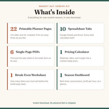Market Day Vendor Kit — whats included