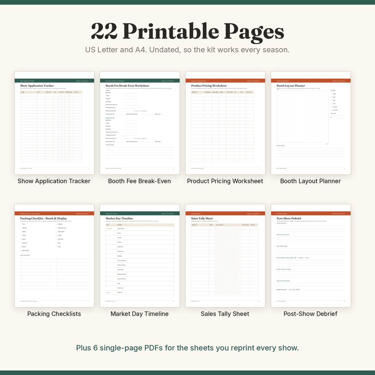 Market Day Vendor Kit — pages