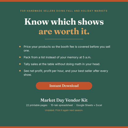Market Day Vendor Kit — benefit