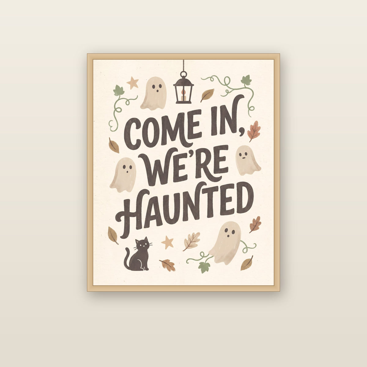 Come In, We're Haunted - framed print mockup