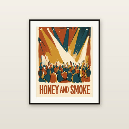 Honey and Smoke - framed print mockup