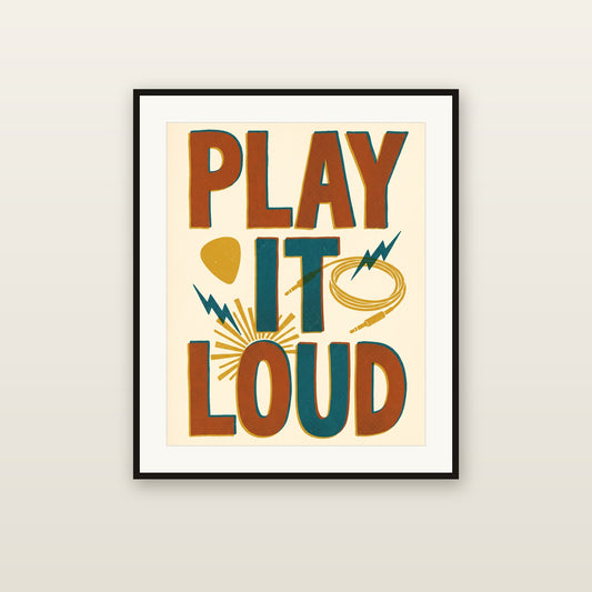 Play It Loud - framed print mockup