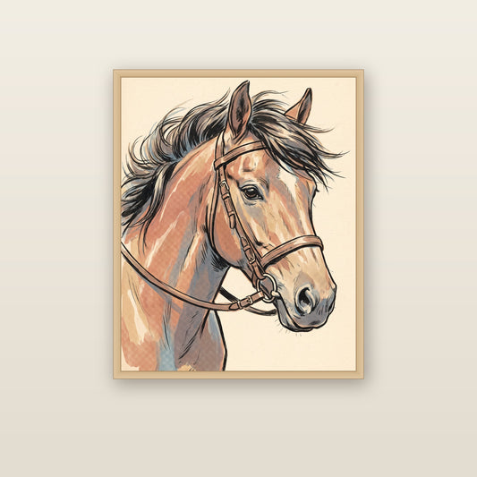 The Bay Mare - framed print mockup