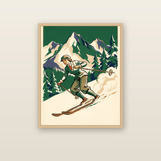 The Descent - framed print mockup