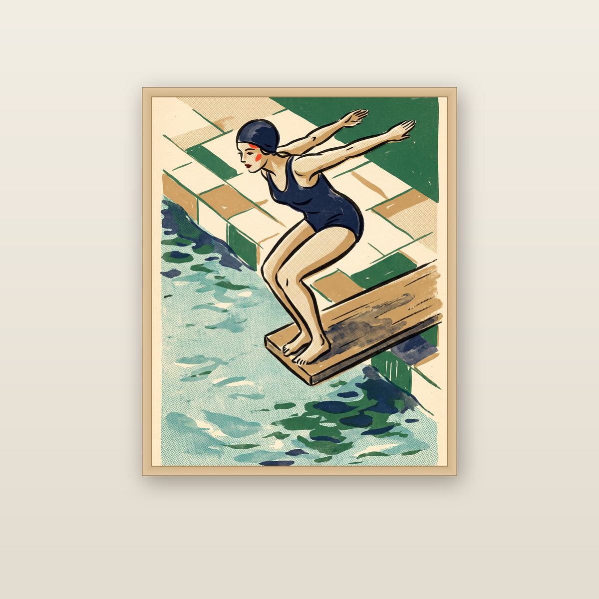 The Diving Board - framed print mockup