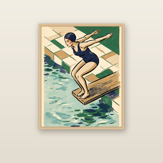 The Diving Board - framed print mockup