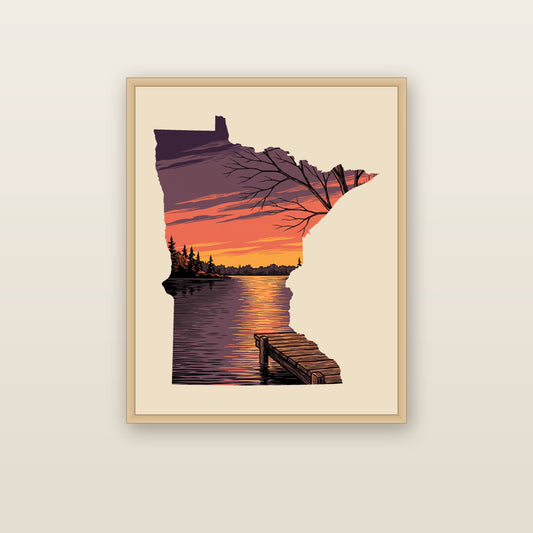 The Long Light - framed print mockup