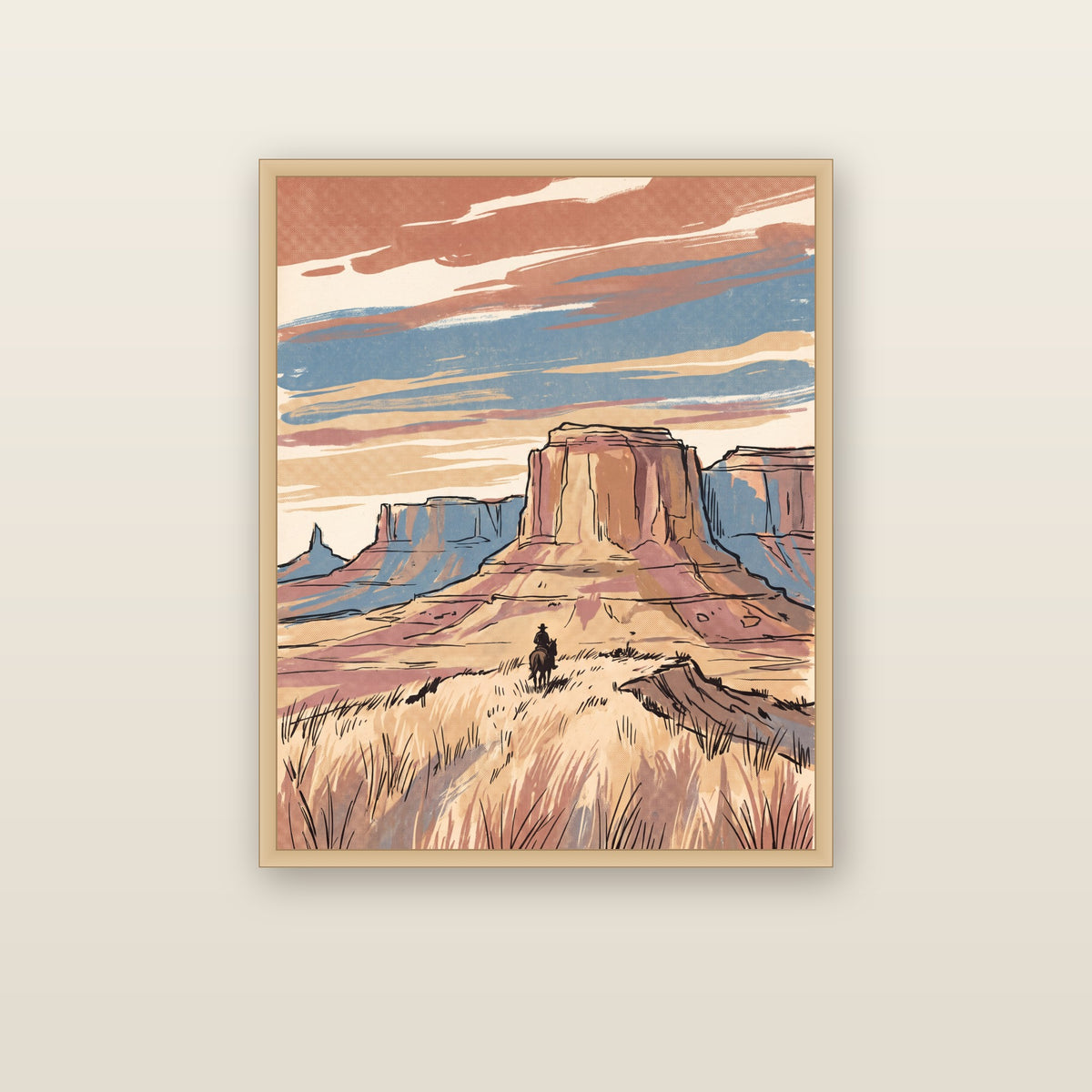 The Long Ride - framed print mockup