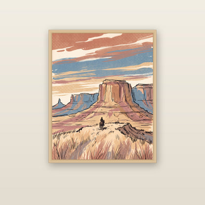 The Long Ride - framed print mockup