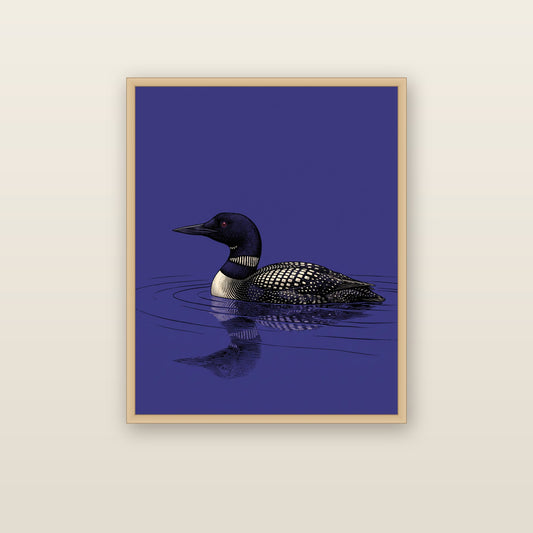 The Loon - framed print mockup