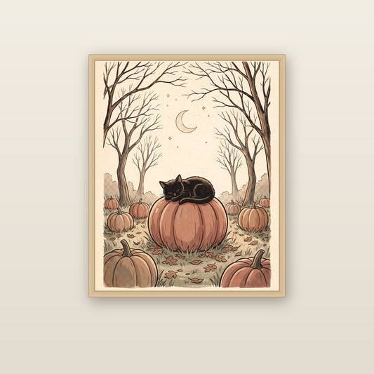 The Pumpkin Patch - framed print mockup
