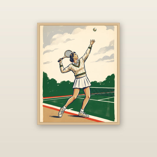 The Serve - framed print mockup
