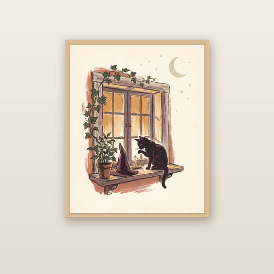 The Witch's Window - framed print mockup