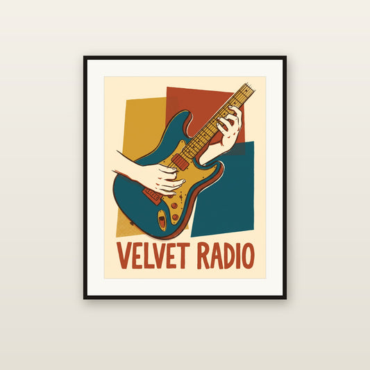 Velvet Radio - framed print mockup
