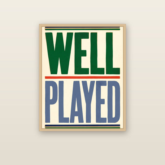 Well Played - framed print mockup